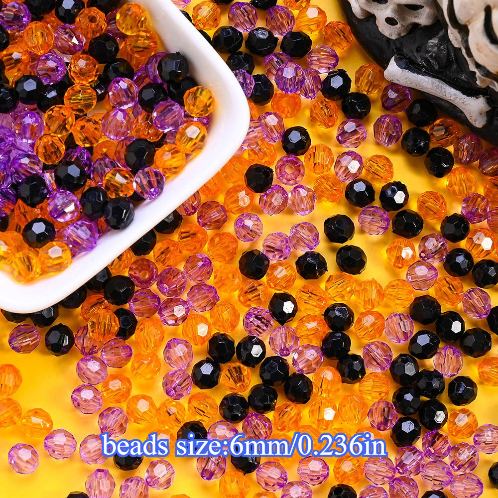 Halloween Faceted Acrylic Beads