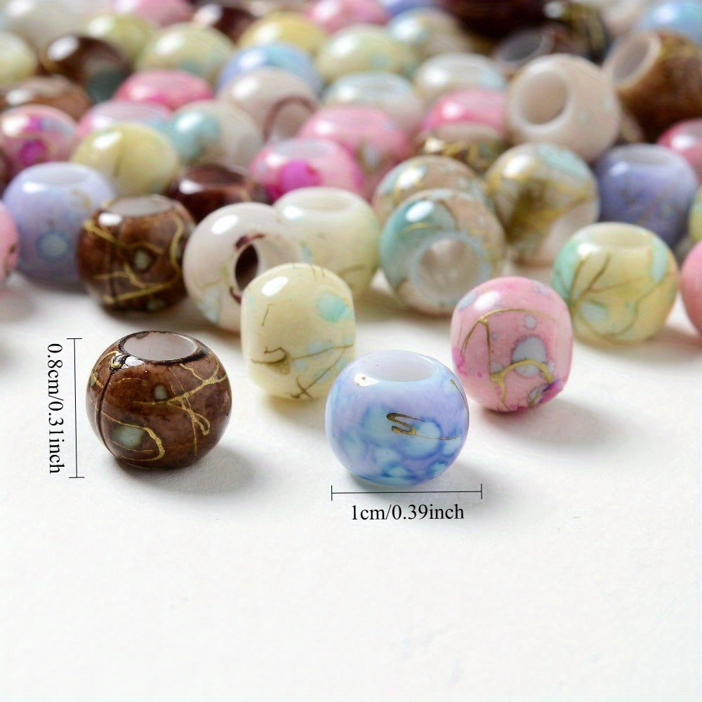 100-Piece Golden Embellished Gradient Frosted Star Beads Assortment
