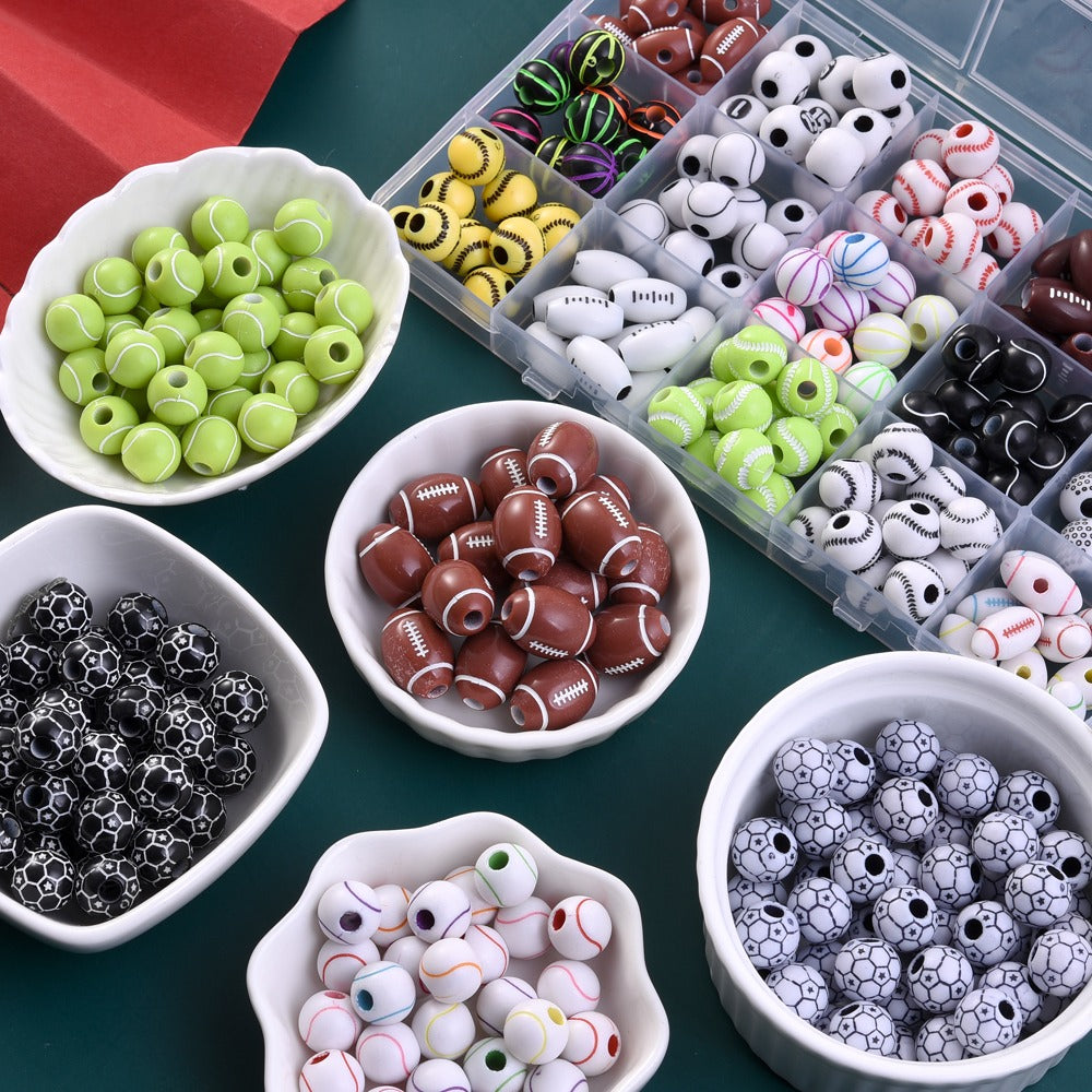 50pcs 39 Styles Mixed Sports Ball Beads