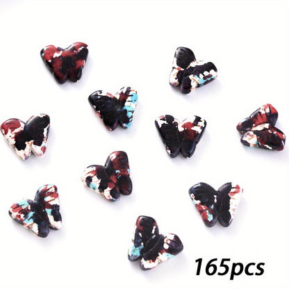 Golden Edged Five Petal Flower Acrylic Spacer Beads