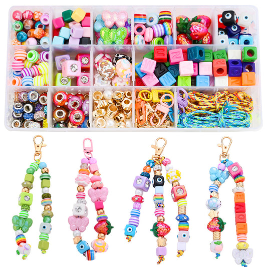 1 Box DIY Beads Keychain Making Kit