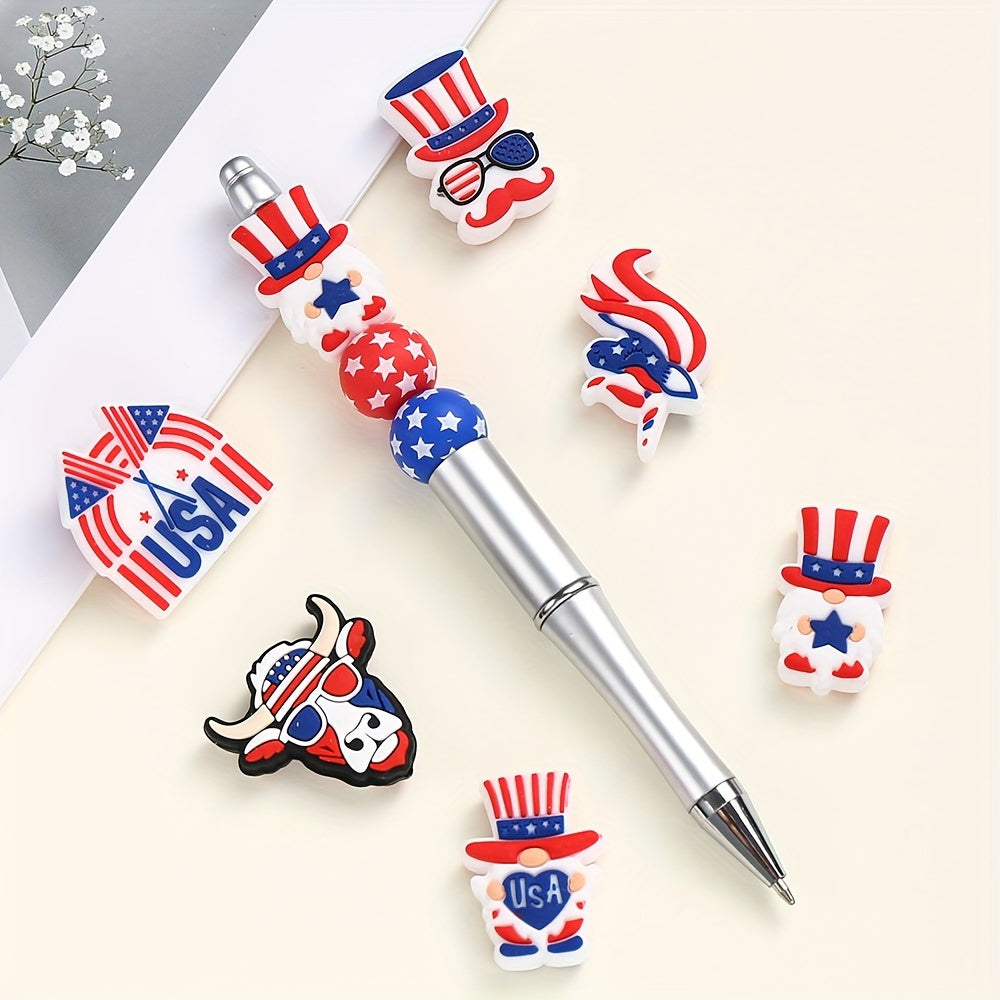 Independence Day Silicone Focal Beads