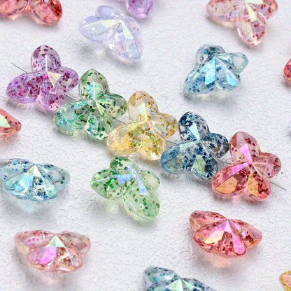 9x14mm AB Glitter Geometric Heart Star Flower Acrylic Beads
