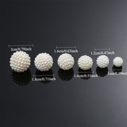 Beige Textured Berry Acrylic Beads