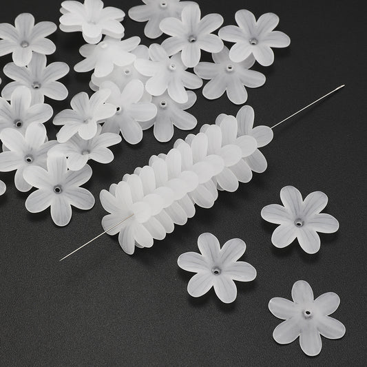 50pcs/set Matte Bauhinia Flower Holder Acrylic Beads