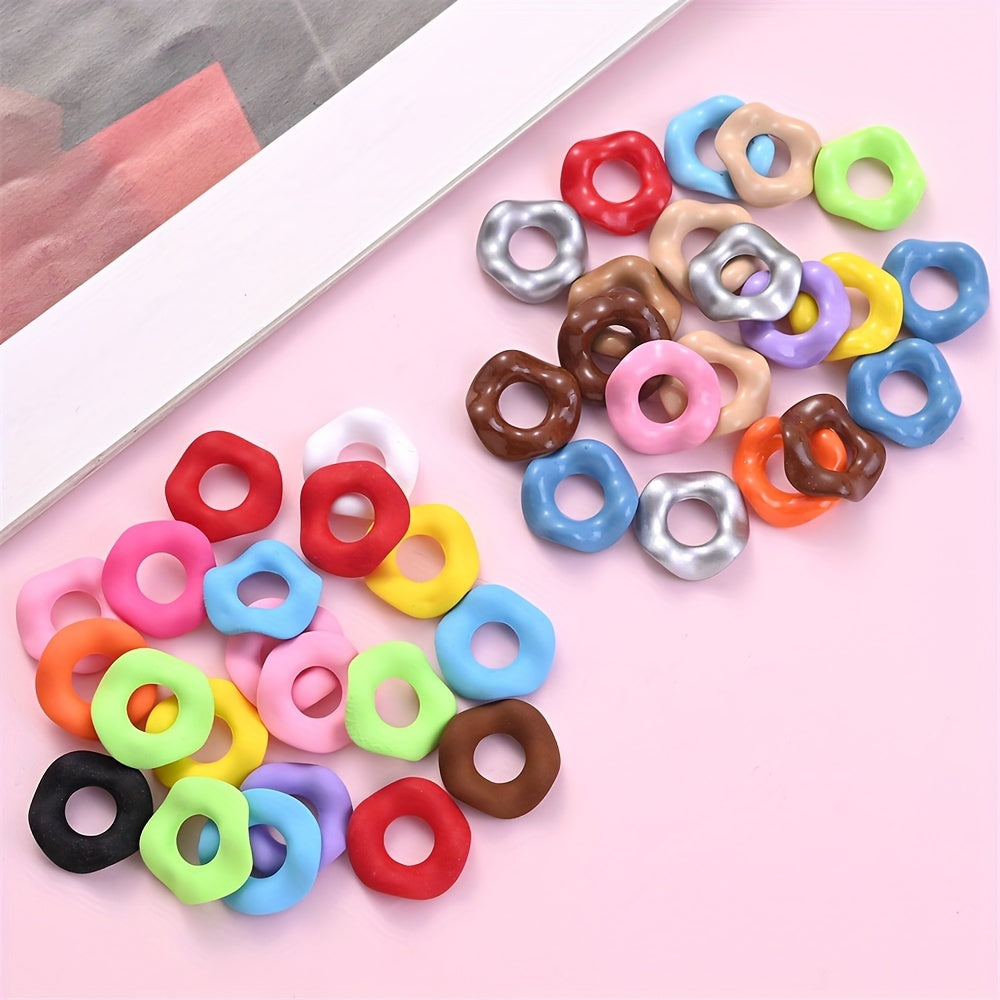 10pcs Aesthetic Frosted Acrylic Irregular Beads
