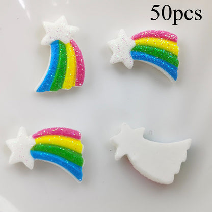 Sunflower Rainbow Resin Flatback Beads