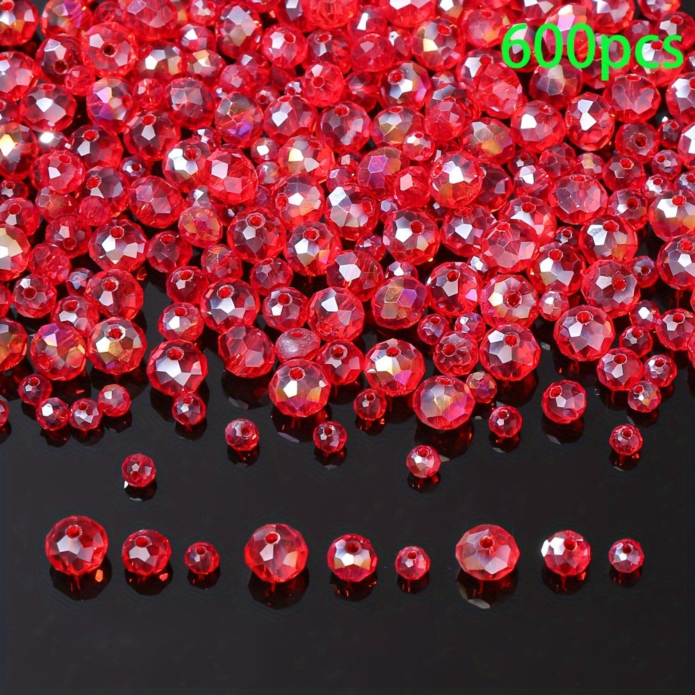 Mix Color Crystal Glass Faceted Rondelle Spacer Beads