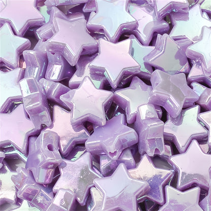 Assorted Double Color Arbutus Acrylic Imitation Pearl Beads