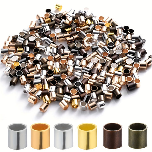 500pcs Copper Tube Crimp End Beads