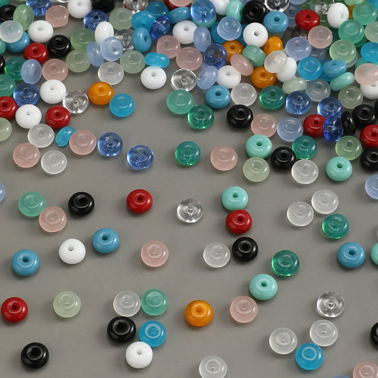 100pcs 3x6mm Tiny Rondelle Glass Beads