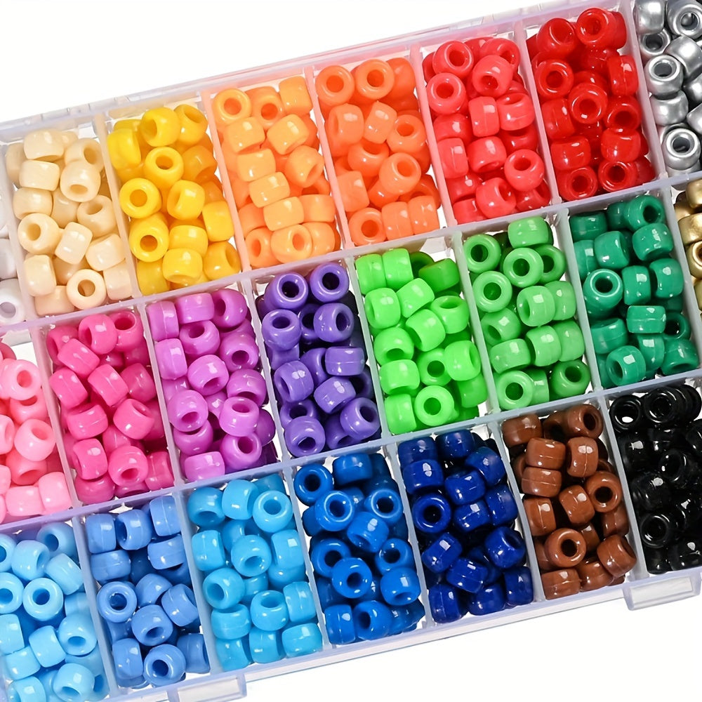 Shiny Heart Acrylic Spacer Beads