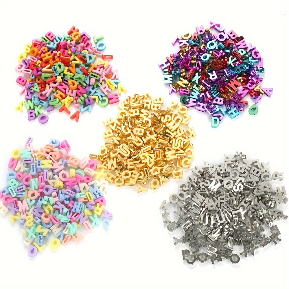 100pcs Colorful Acrylic Letter Beads