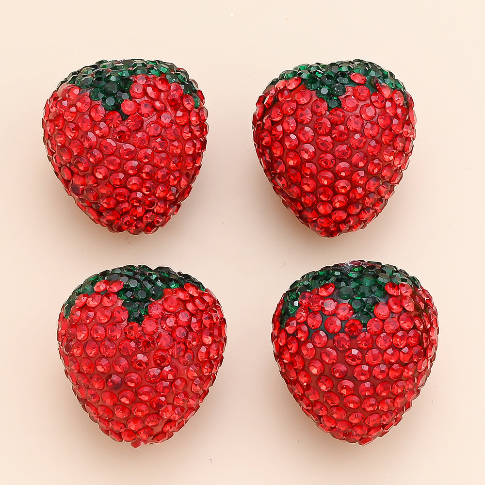 Strawberry Clay Decorative Beads