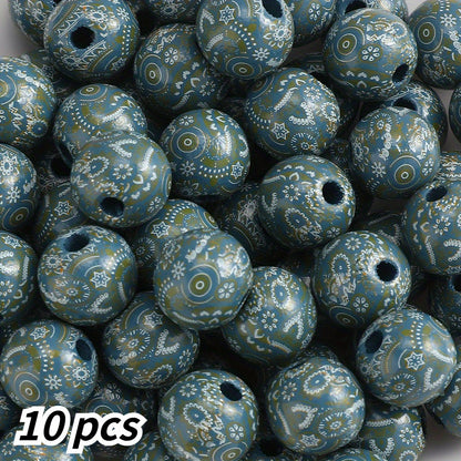 16mm Vintage Boho Wooden Spacer Beads