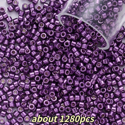 2mm Antique Color Glass Tube Beads