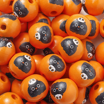 16mm Halloween Wooden Beads