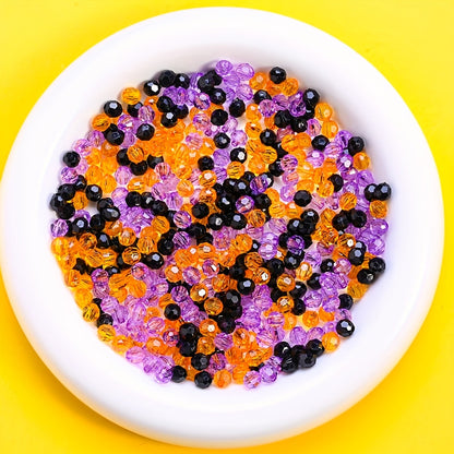 6mm Halloween Transparent Acrylic Rondelle Beads