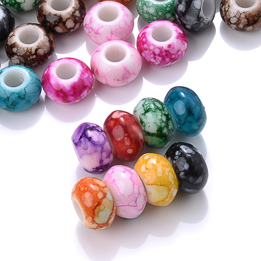 9x16mm Imitation Ceramic Gradient Acrylic Beads