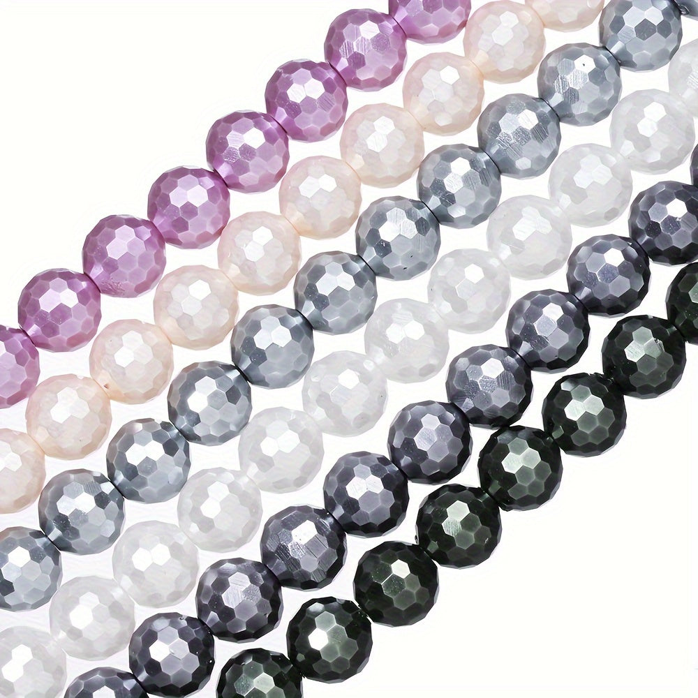 4/6/8/10/12mm Faceted Glass Beads