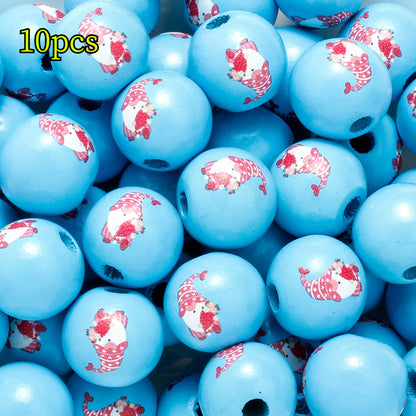 Valentine’s Day Printed Wooden Beads