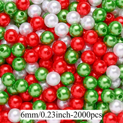 Christmas Imitation Pearl Acrylic Beads