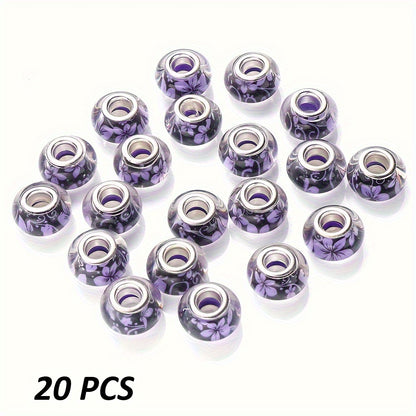 Gradient Watercolor Halo Acrylic Round Beads