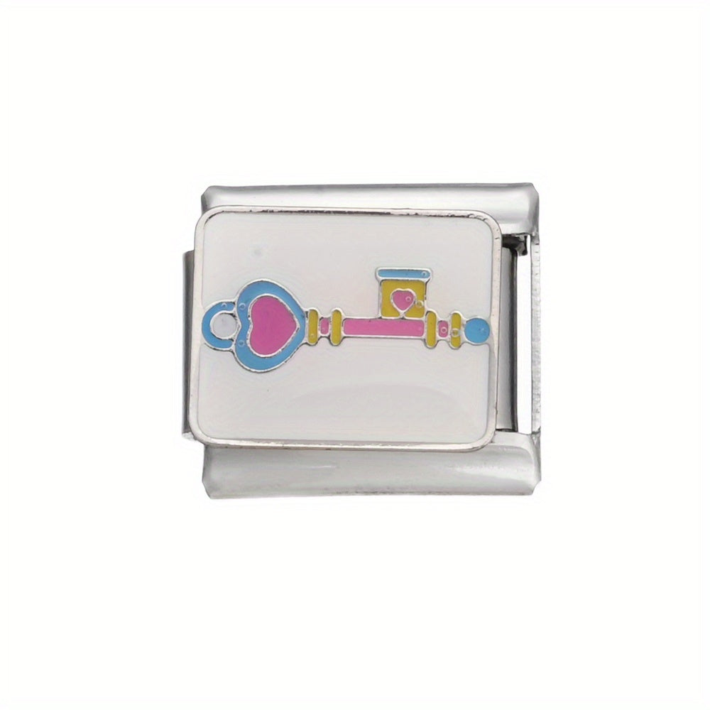 1pc 9x10mm Stainless Steel Module Charm Bead