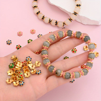 7mm Alloy Flower Cap Beads