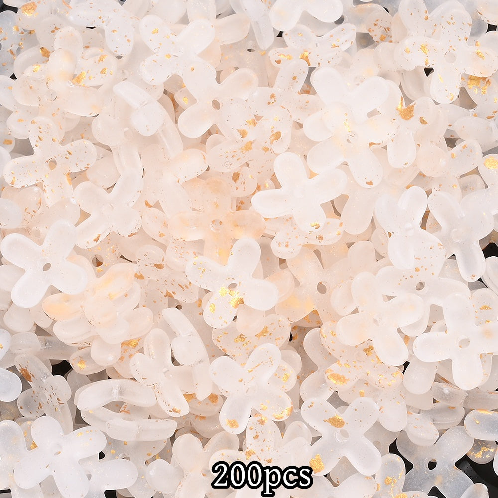 200pcs 10mm Golden Flower Cap Spacer Beads