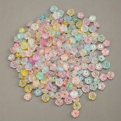 8mm Glow-in-the-Dark Acrylic Rose Flower Beads