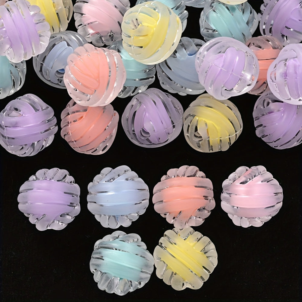 10/20Pcs Cute Wool Shape Acrylic Beads Straight Hole Loose Spacer Beads for Jewelry Making DIY Bracelet Necklace Handcrafts Accessories