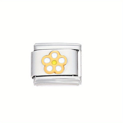 1pc 9x10mm Stainless Steel Petal Module Charm Bead