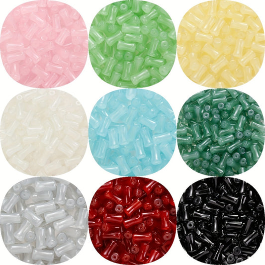 50pcs Glazed Bamboo Beads