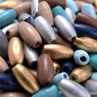 20/50/80/100/150/300pcs Morandi Color Wooden Beads Set