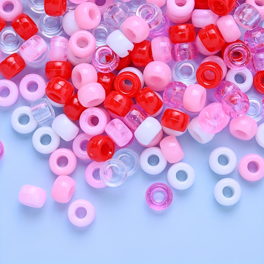 6×9mm Pink Series Acrylic Large Hole Beads