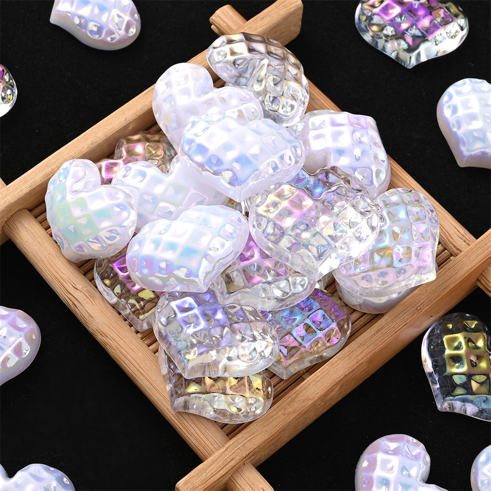 200-Piece Assorted Transparent Geometric Artificial Crystal Beads