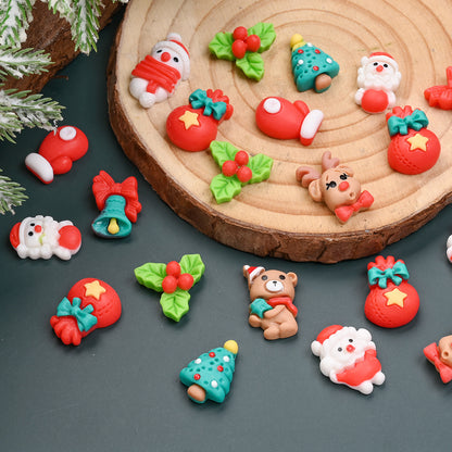Christmas Resin Flat Back Beads