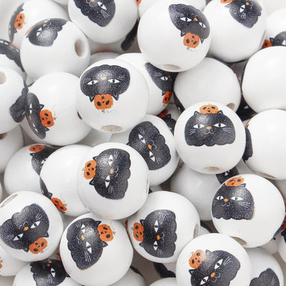 16mm Halloween Wooden Beads