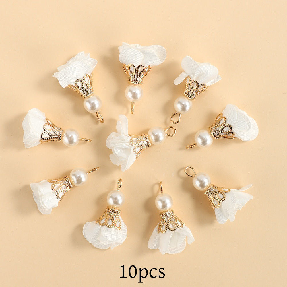 10pcs Colorful Petal Tassel Charm Pendants