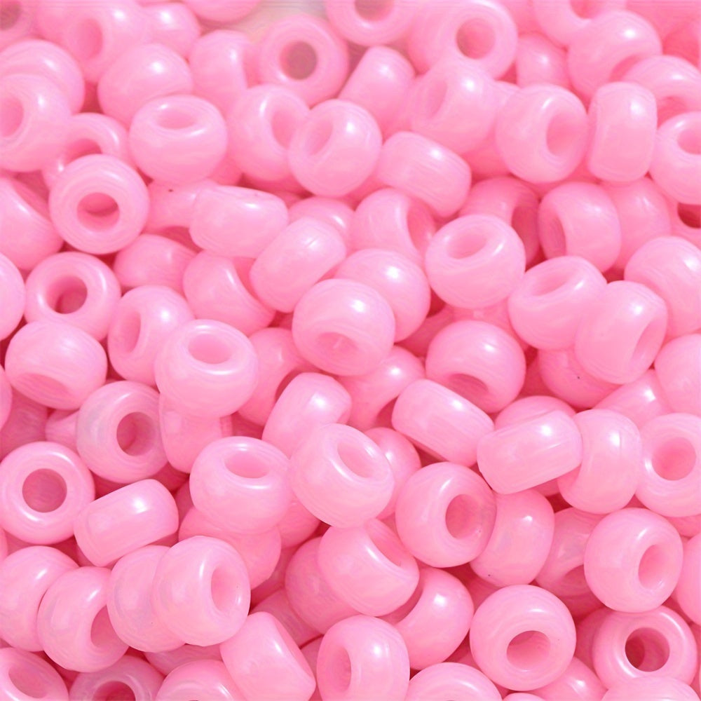 100pcs 7mm Solid Color Acrylic Beads