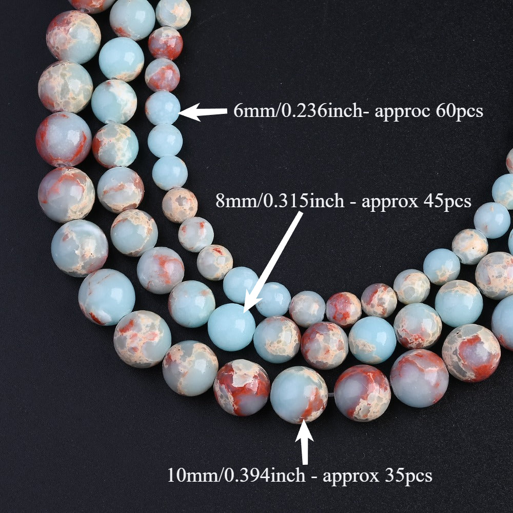 6/8/10mm Shoushan Stone Beads