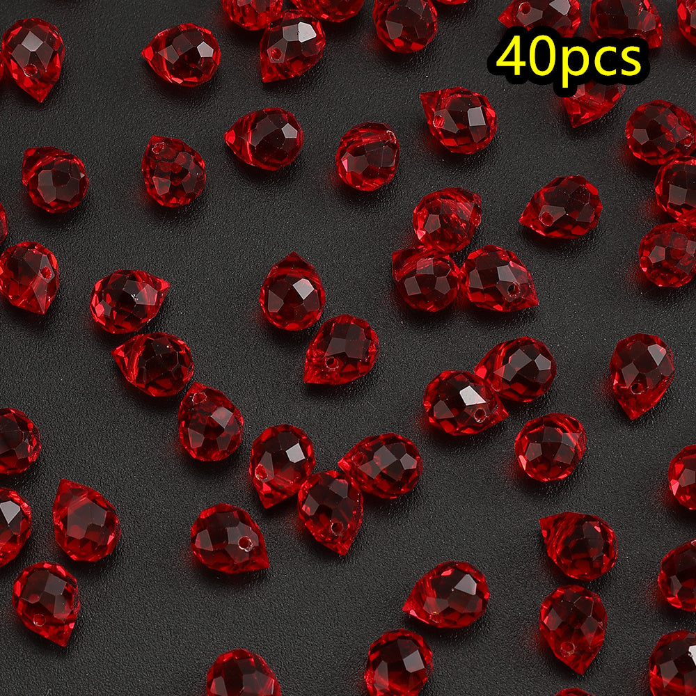 AB Color Faceted Strawberry Glass Beads