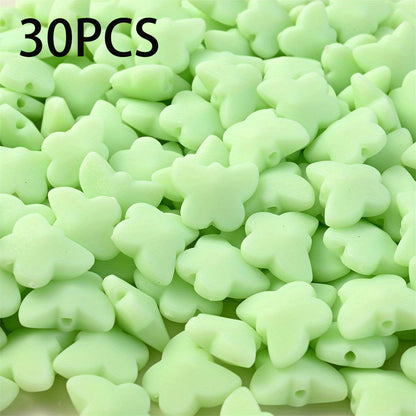 30pcs Colorful Acrylic Butterfly Beads