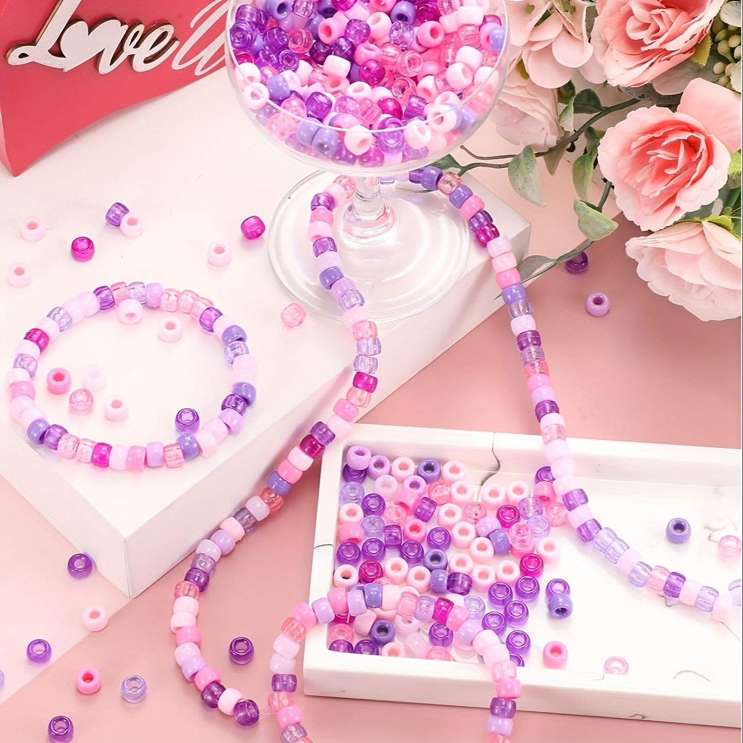Colorful Transparent Faceted Artificial Crystal Beads
