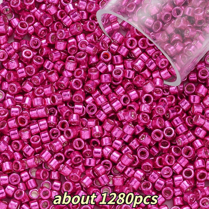 2mm Antique Color Glass Tube Beads