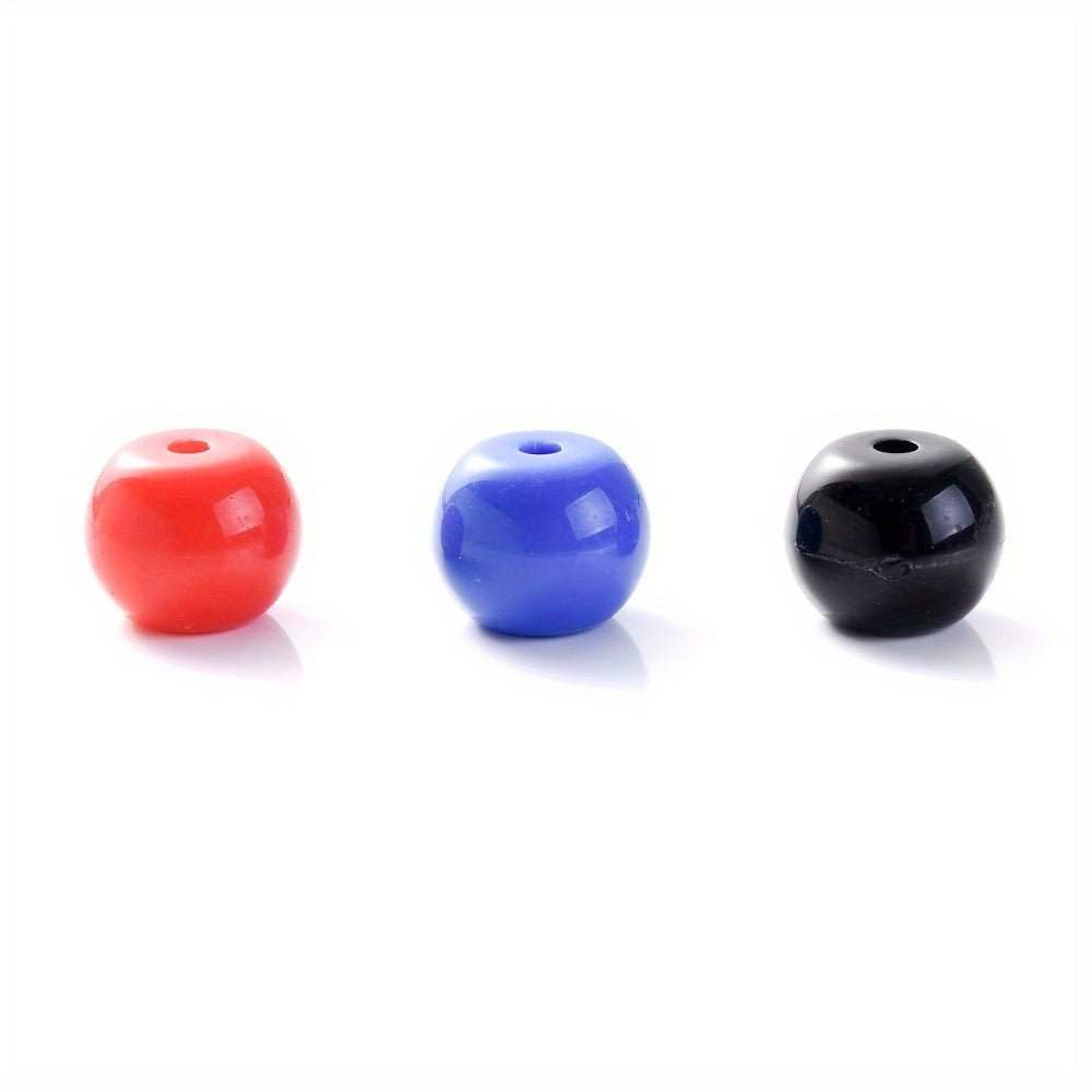 10-12mm Colorful Marbled Gradient Acrylic Large Hole Round Spacer Beads Assortment