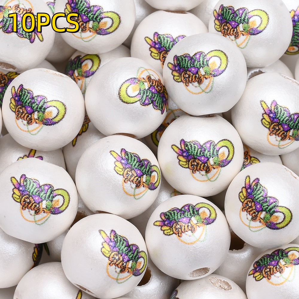 10pcs/set 16mm Carnival Wooden Beads