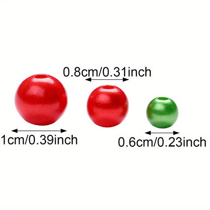Christmas Glossy Acrylic Pearl Beads