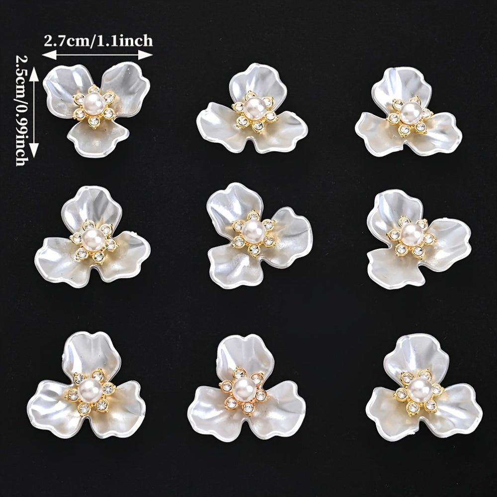 30g Mix Varieties Flower Leaf Colorful AB Acrylic Beads